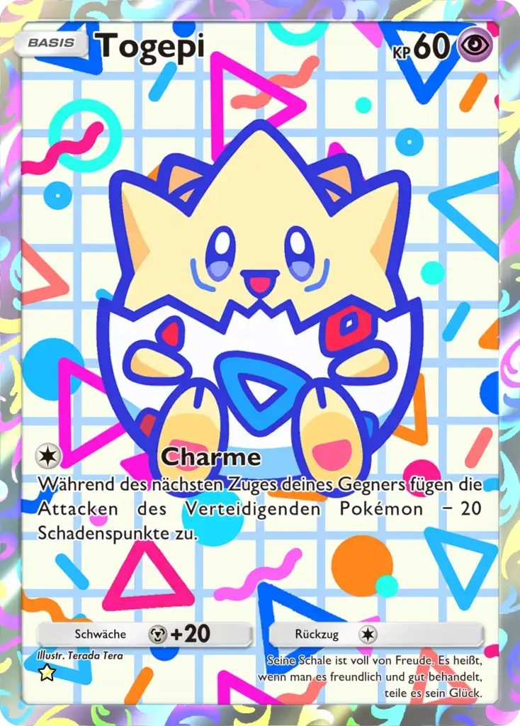 Pokémon TCG Pocket Karte Togepi (60 KP, Psycho-Typ, Basis-Pokémon) mit Fähigkeit Charme