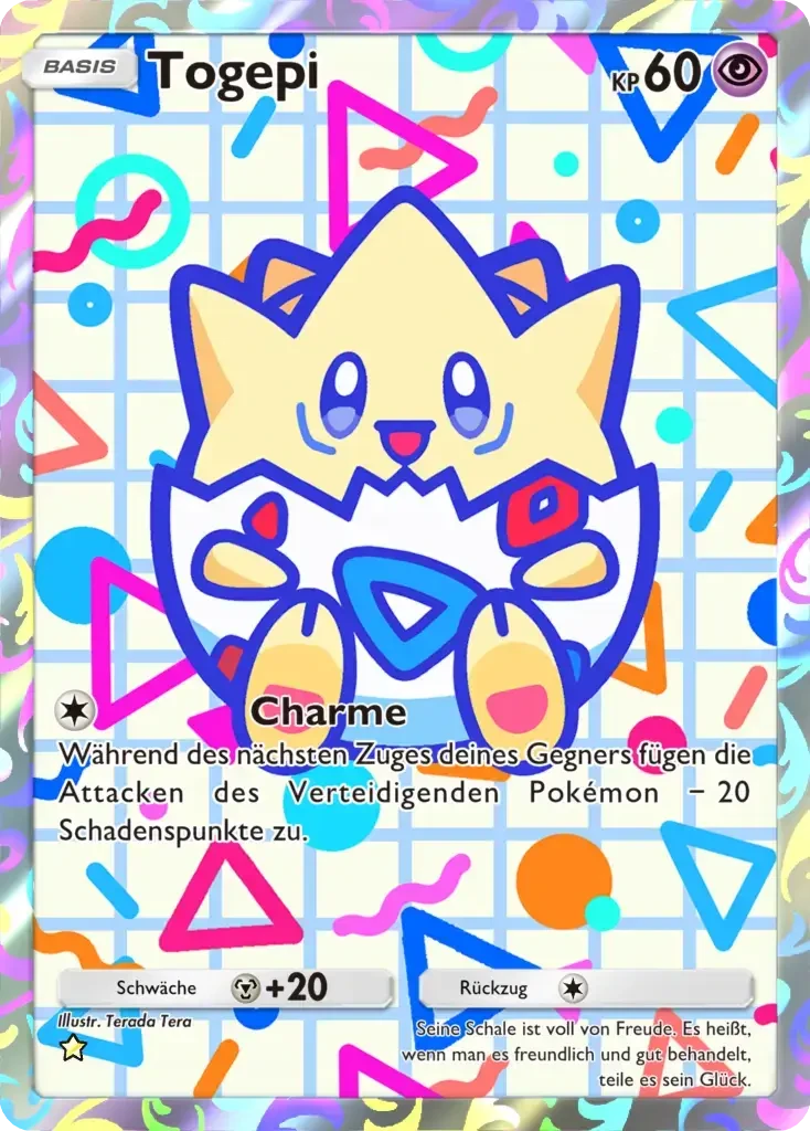 Pokémon TCG Pocket Karte Togepi (60 KP, Psycho-Typ, Basis-Pokémon) mit Fähigkeit Charme
