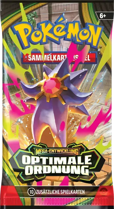 Pokémon Sammelkartenspiel Boosterpack: Mega-Entwicklung – Optimale Ordnung mit Mega-Starmie auf dem Cover.