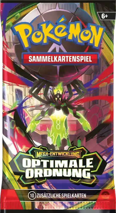 Pokémon Sammelkartenspiel Boosterpack: Mega-Entwicklung – Optimale Ordnung mit Mega-Zygarde auf dem Cover.