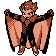 Pokémon Sprite: Champion Siegfried in rotem Cape und Rüstung.