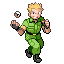 lt-surge Großer blonder Mann in grüner Militäruniform mit offenem Hemd.