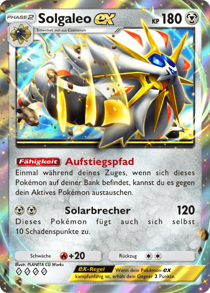 Pokémon Pocket: Hüter des Firmament - Solgaleo EX Karte