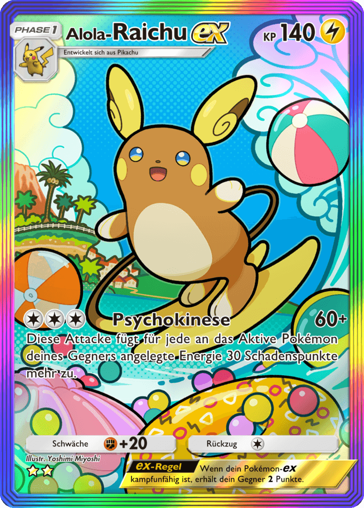 Pokémon Pocket: Hüter des Firmament - Alola Raichu Fullart-Karte
