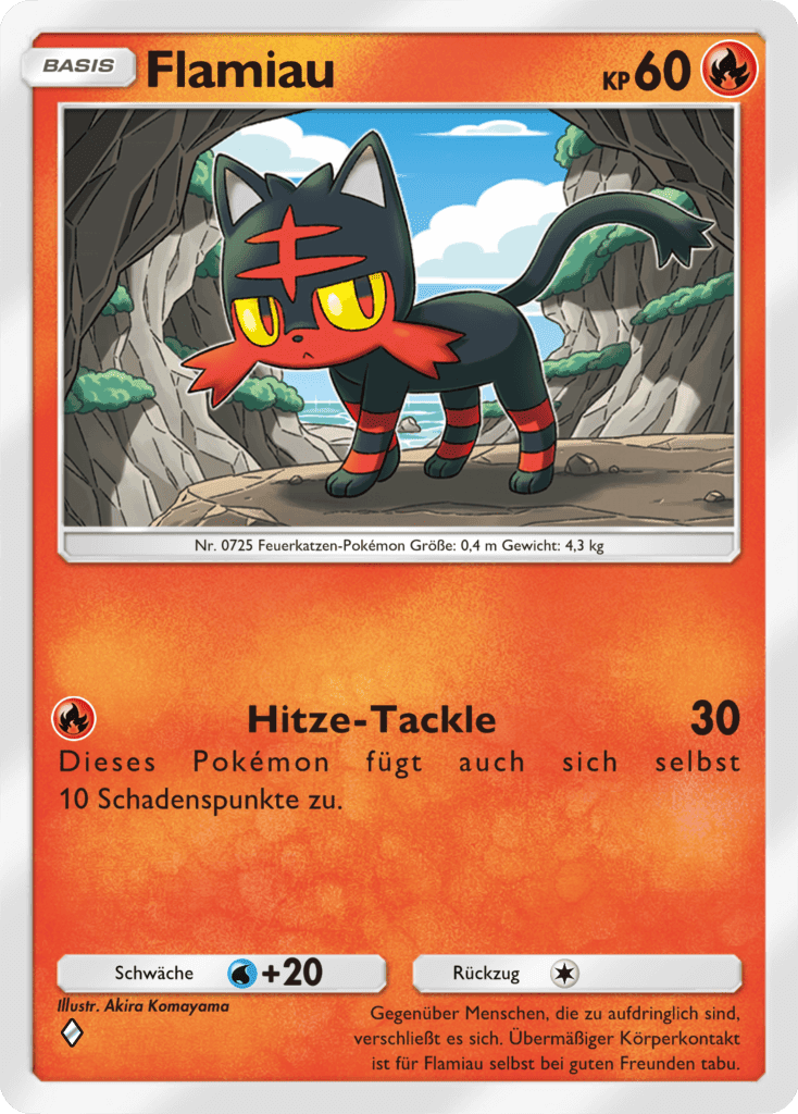 Pokémon Pocket: Hüter des Firmament - Flamiau Karte