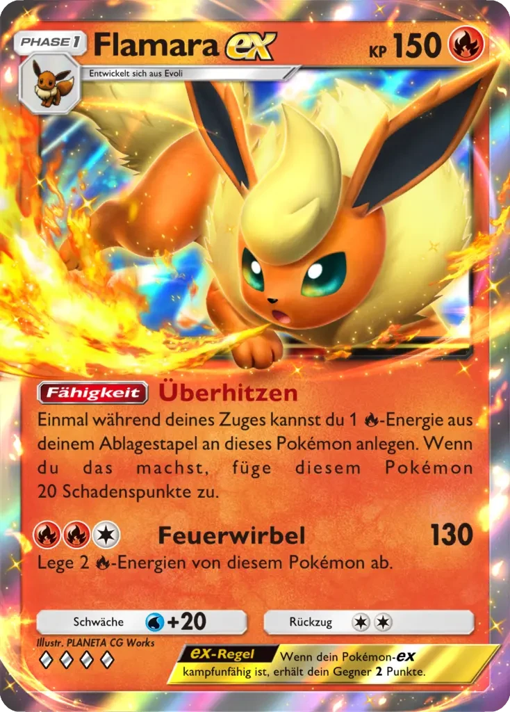 Pokémon Pocket: Evoli Hain - Flamara ex